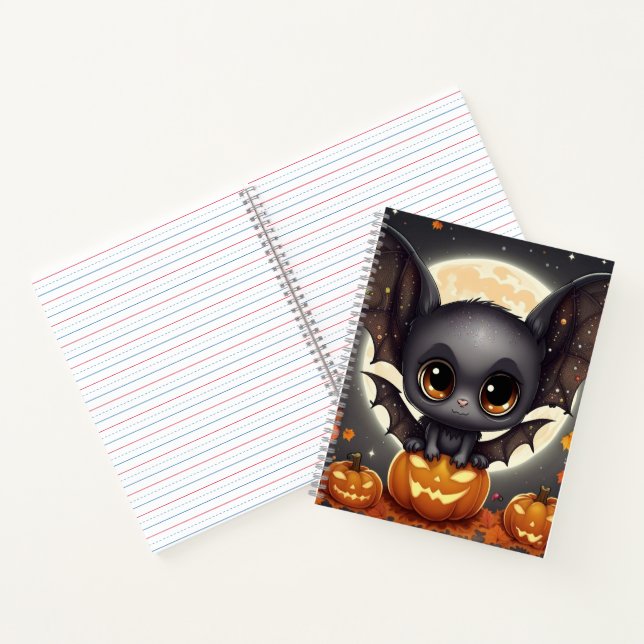 Carnet Petite chauve-souris d'Halloween (Intérieur)