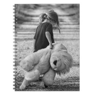 Carnet Petite fille douce et ours en peluche