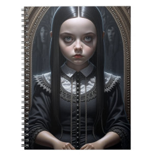 Carnet Petite fille gothique Hauning Ai Art Halloween