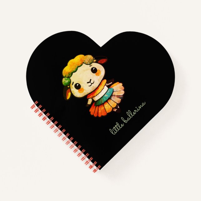 Carnet Petite mignonne mouton Ballerina (Devant)