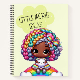 Carnet Petite Moi grandes idées - Cute Chibi fille Jaune