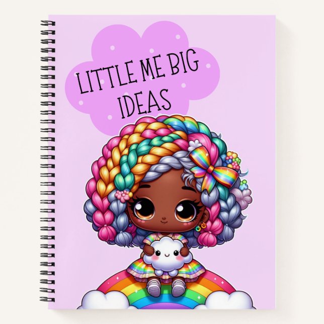 Carnet Petite Moi Grandes Idées - Cute Chibi Fille Violet (Devant)
