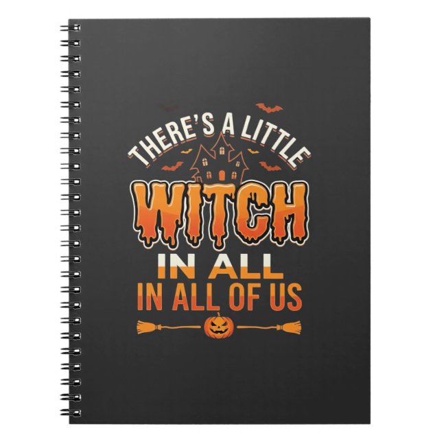 Carnet Petite Sorcière Halloween Sorcière Conception de T (Devant)