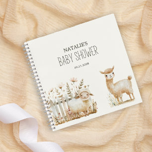 Carnet Petites fermes de pépinière Animaux Baby shower In