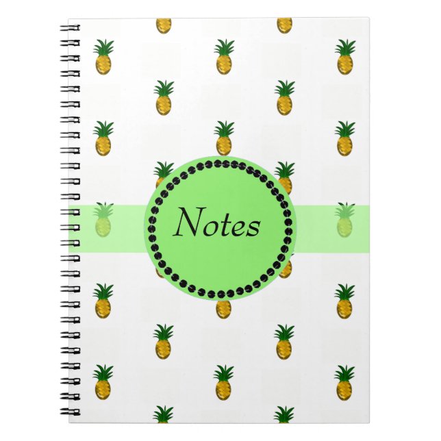 Carnet Petits Ananas Dorés (Devant)