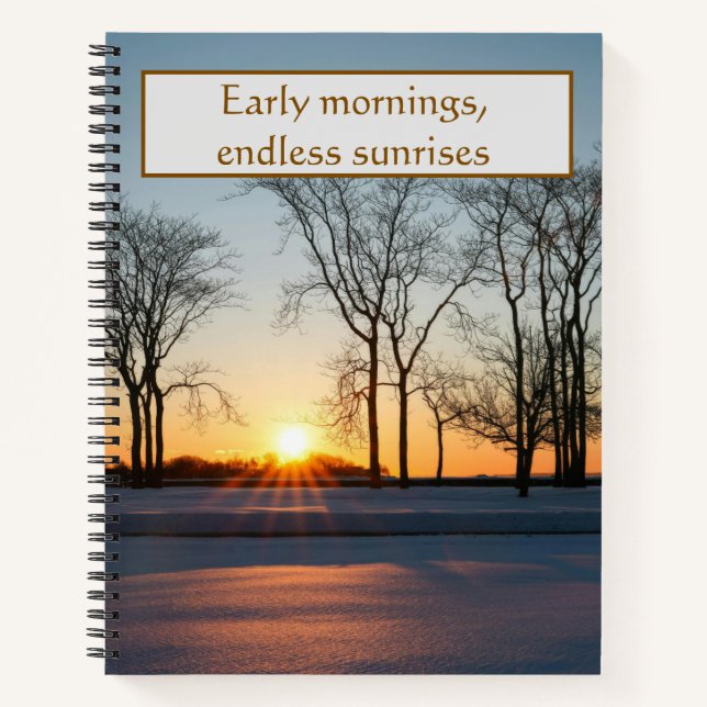 Carnet Petits Matins Lever Du Soleil Hiver Sans Fin  (Devant)