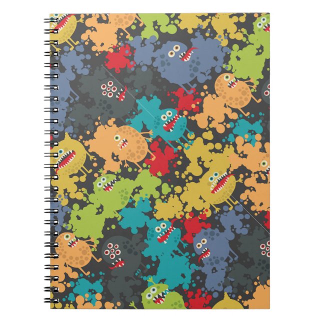 Carnet Petits monstres mignons drôles (Devant)