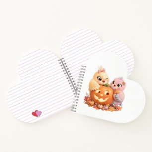 Carnet Petits oiseaux de Halloween souriants Citrouille c