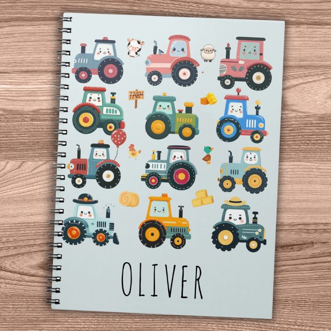 Carnet Petits tracteurs mignons dans une ferme (Créateur téléchargé)