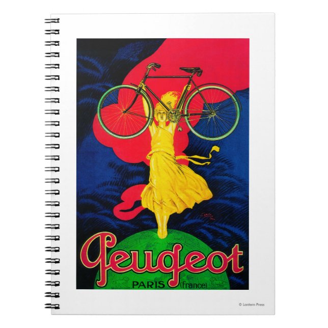 Carnet Peugeot Bicyclette Poster VintageEurope (Devant)
