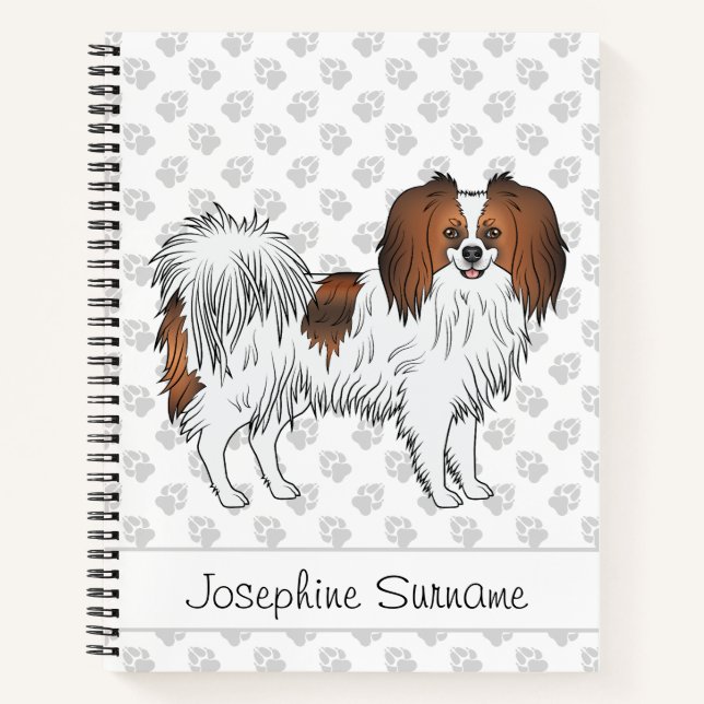 Carnet Phalène Cartoon Chien Rouge Sable Avec Texte Et Pa (Devant)