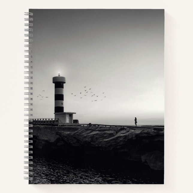 Carnet Phare au coucher du soleil (Devant)