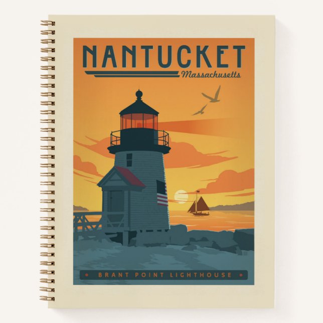 Carnet Phare de Brant Point | Nantucket MA (Devant)