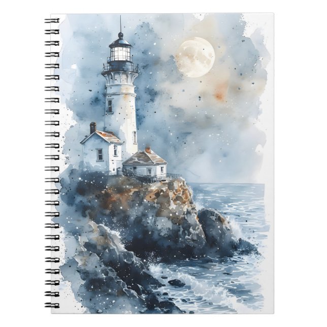 Carnet Phare Lumineux sur la côte rocheuse (Devant)