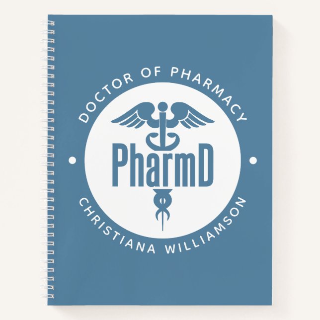 Carnet PharmD Docteur en pharmacie Pharmacy Graduation Ph (Devant)