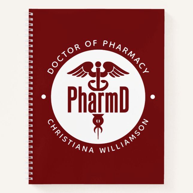 Carnet PharmD Docteur en pharmacie Pharmacy Graduation Ph (Devant)