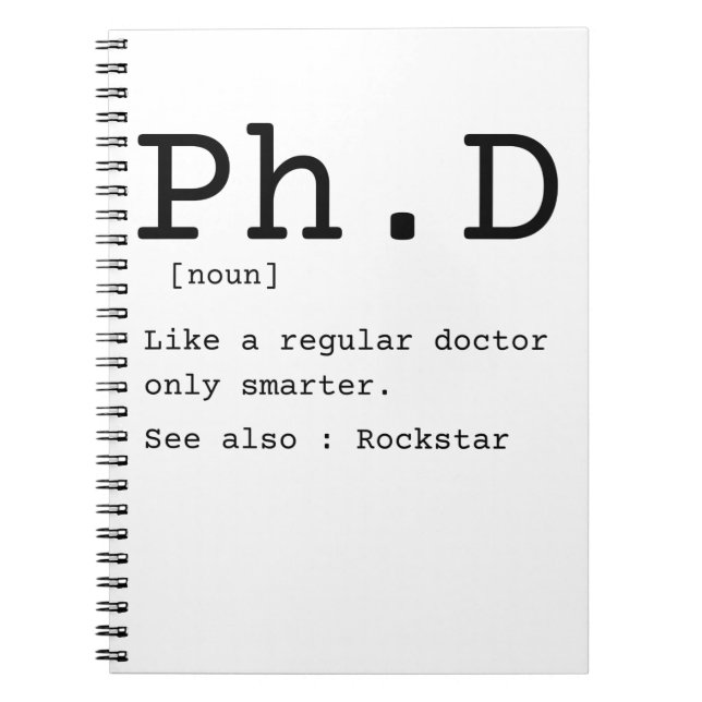 Carnet PhD definition philosophy doctor dissertation (Devant)