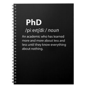 Carnet PhD Drôle Dictionnaire Définition