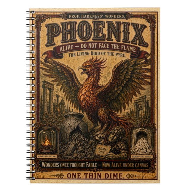 Carnet Phénix, Monstre de Cirque Vintage (Devant)