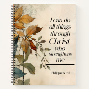 Carnet Philippiens 4:13 Toutes les choses par la Bible du