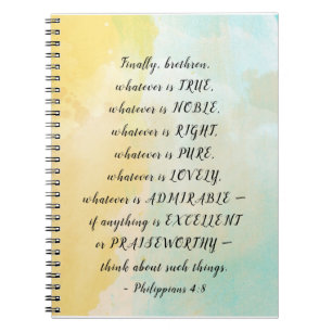 Carnet Philippiens 4:8 Quoi qu'il soit vrai,