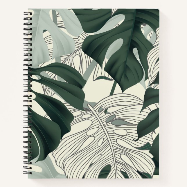 Carnet Philodendren Feuille (Devant)
