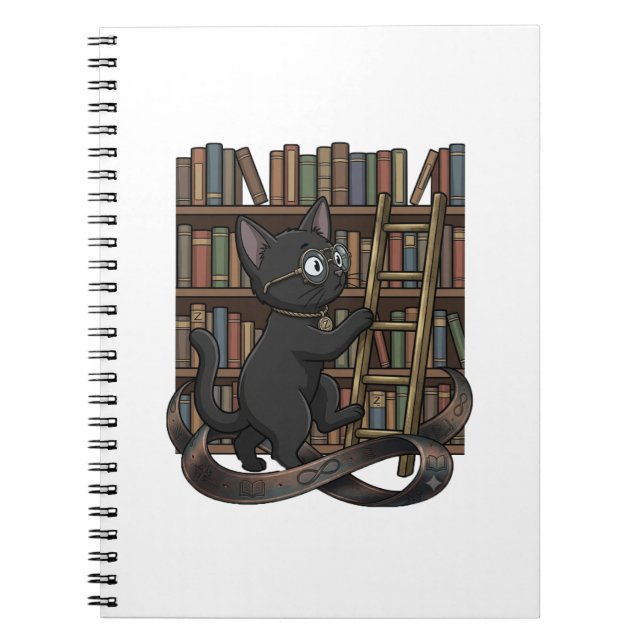 Carnet Philosophe d'art sculpteur de chat noir (Devant)