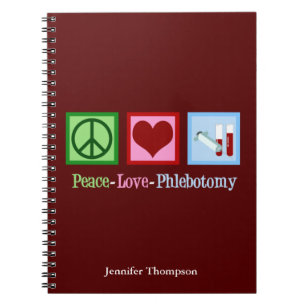 Carnet Phlebotomiste Peace Love Phlebotomie Bureau Person