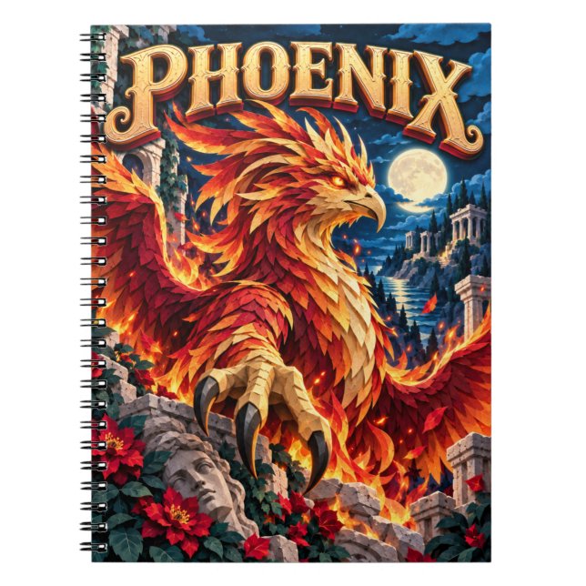 Carnet Phoenix, Monstre en Papier Découpé (Devant)