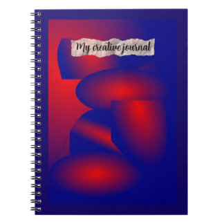Carnet photo Abstrait en spirale rouge et bleue