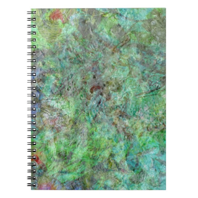 Carnet photo abstrait vert calme, Pacifique (Devant)