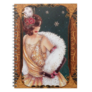 Carnet photo Art déco Vintage Lady Starry Spiral