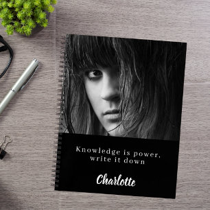 Carnet Photo black white quote étudiant