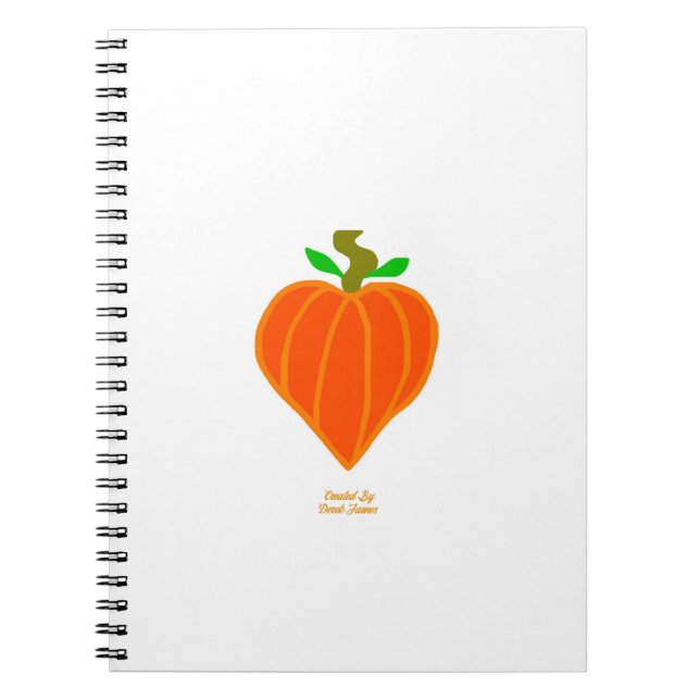 Carnet photo citrouille Coeur Spiral (Devant)