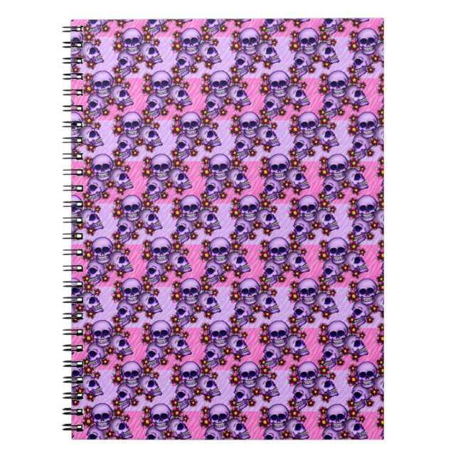 Carnet photo/Crânes et fleurs (Devant)
