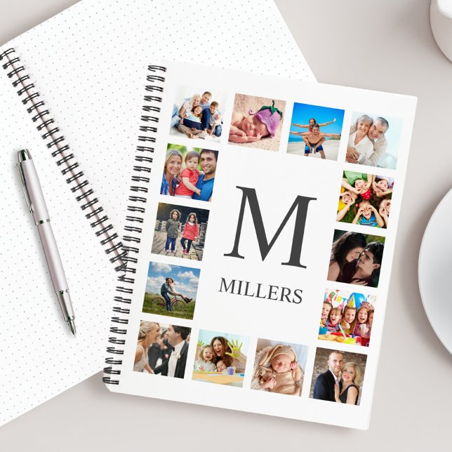 Carnet Photo Custom Family Collage Personnalité de White (Créateur téléchargé)