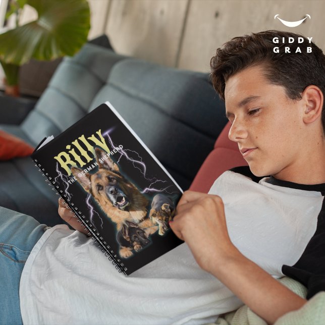 Carnet Photo de chien personnalisée Bootleg tendance 90s (Créateur téléchargé)