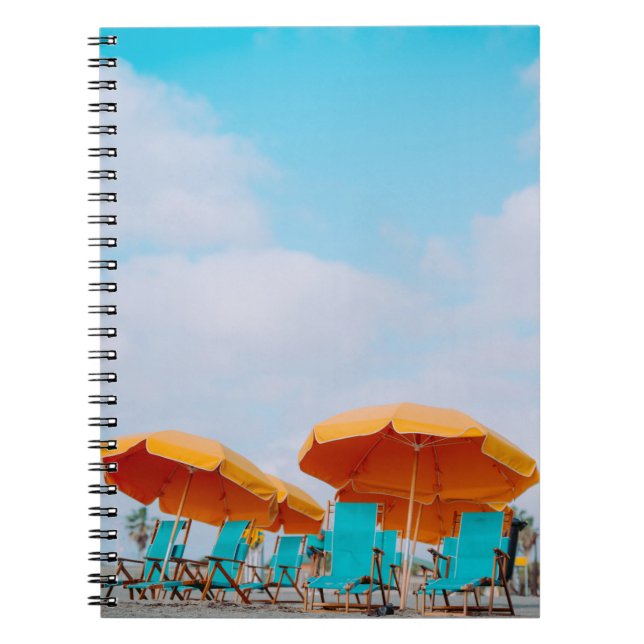 Carnet Photo de fermeture de chaises longues et parasol d (Devant)