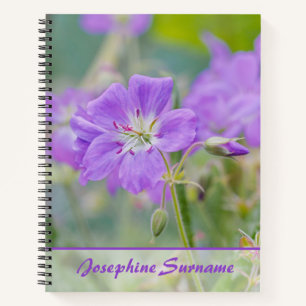 Carnet Photo de la Fleur Sauvage de Géranium Pourpre avec