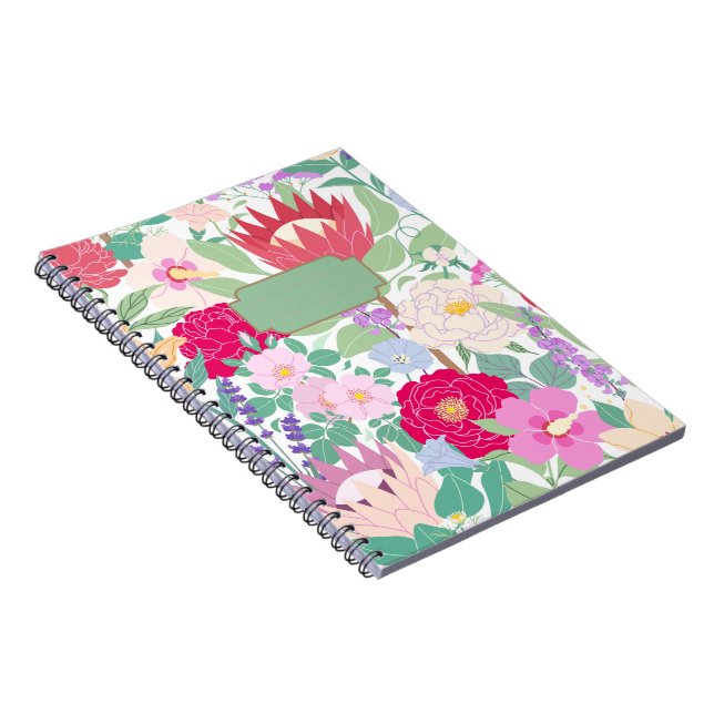 Carnet photo de la spirale florale d'aquarelle (Côté Droit)