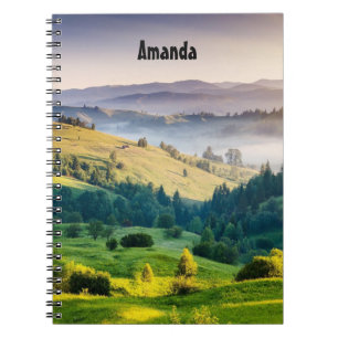 Carnet Photo de paysage naturel de collines ondoyantes