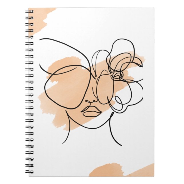 Carnet photo en spirale d'art Abstrait beige (Devant)