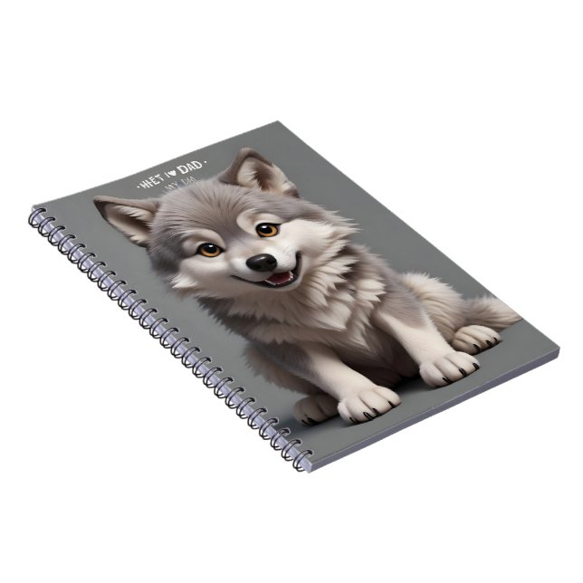 Carnet photo en spirale imprimé Husky (Côté Droit)