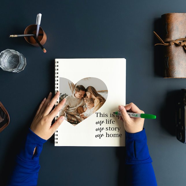 Carnet Photo Famille Couple Moderne & Citation Famille Ca (Créateur téléchargé)