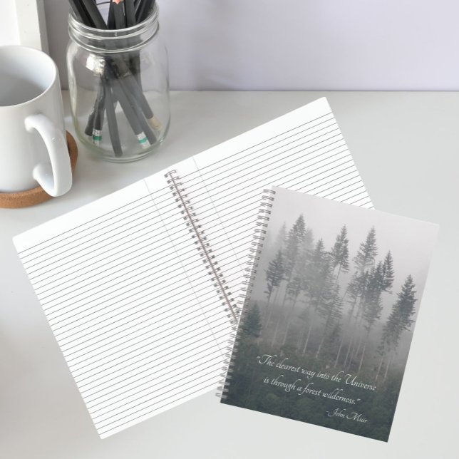 Carnet Photo Forest Wilderness avec John Muir Citation (In Situ)