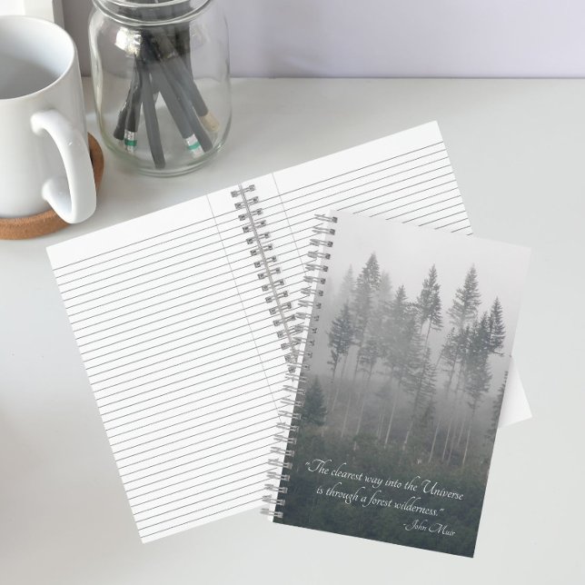 Carnet Photo Forest Wilderness avec John Muir Citation (In Situ)