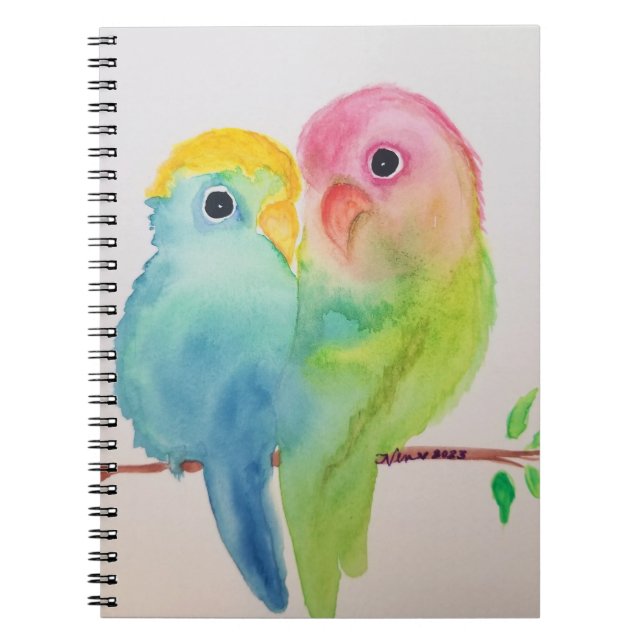 Carnet photo Lovebirds Spiral (Devant)