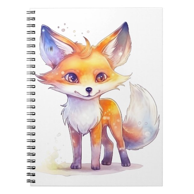 Carnet photo mignonne Baby Fox Spiral (Devant)