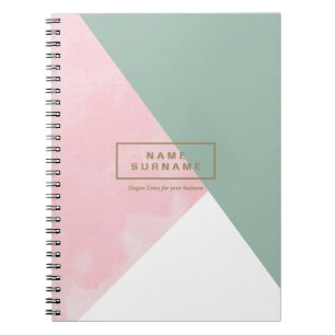 Carnet Photo minimaliste moderne de la spirale rose et ol