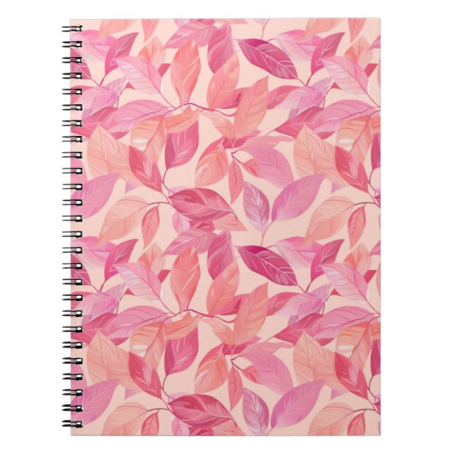 Carnet photo Motif à feuille rose (Devant)